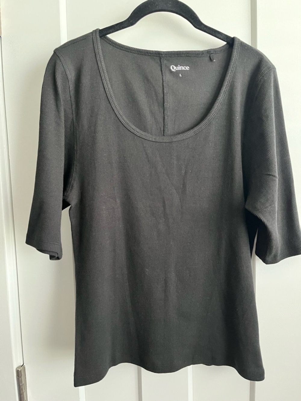 Quince Black Tee Sz L
